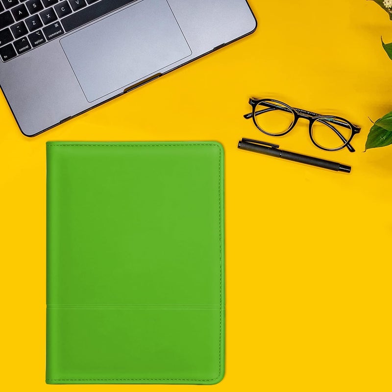Konper Classic Padfolio/Junior Portfolio Folder Case, Business A5 Binder Organizer Notepad for Men Women, 5 x 8 Writing Pad Included,Green. - Image 5